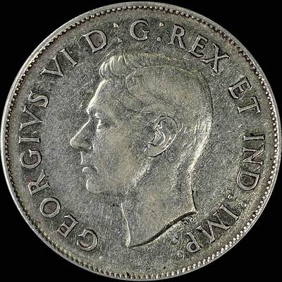 【雨安】【直播拍卖】【裸币套币-001期】 2026-04-24 周五 19:30 (金价1034, 银价18.00) [裸币各国] Canada 加拿大 50分 1943年 乔治六世