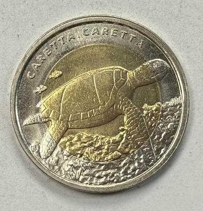 S&S Numismatic世界钱币-拍卖 第127期 土耳其2009年 蠵头海龟 1里拉双色纪念币 发行量5000枚