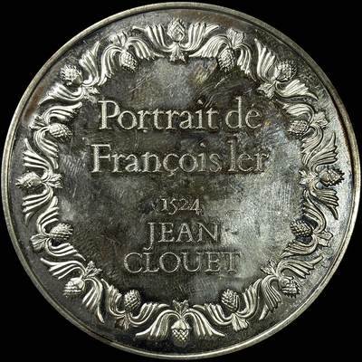 【雨安】【直播拍卖】【裸币套币-001期】 2026-04-24 周五 19:30 (金价1034, 银价18.00) [徽章奖章] France [章] 法国 现代 画家让·克卢埃 银章 66.2克