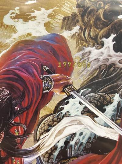 喜灰玩卡拍卖第八期，接拍品0佣金，欢迎送拍，释放现金流，让自己有资金可以购买更多喜欢的卡牌，让别的卡友能淘到更多心仪的卡牌 【A4限编】 百里 飞鸿老师绘 特卡 降龙  A4大卡 限编177/300编 折光粗闪