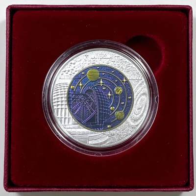 【雨安】【直播拍卖】【裸币套币-001期】 2026-04-24 周五 19:30 (金价1034, 银价18.00) [现代装帧] Austria 欧元 奥地利 25欧元 2015年 宇宙论 铌芯银币