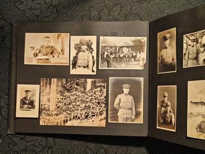 东亚欧洲主题杂货徽章勋章拍卖⑩ （五一大拍350+） 日军相册一本 大量军队照片 战马武器军舰东乡合影 大约200张 （此处出价）