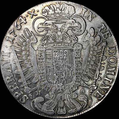 【雨安】【直播拍卖】【裸币套币-001期】 2026-04-24 周五 19:30 (金价1034, 银价18.00) [裸币各国] Austria 奥地利 1泰勒 KM#2038 (1751-1765) 弗朗茨一世 1764年