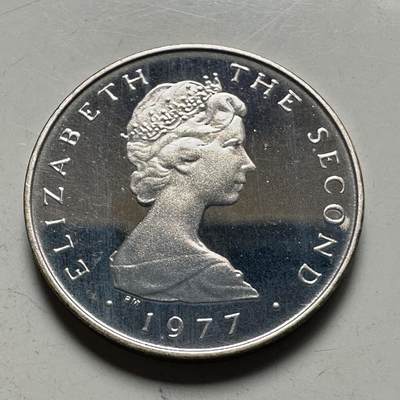 🌹外币初藏🌹🐯2026年第46场   每周二四六晚8️⃣点  世界硬币 苏联泰国纪念币 马恩岛 1977年 1/2便士 精制银币 2.1克-17.14毫米-92.5%银 发行量1万枚（KM# 40a）