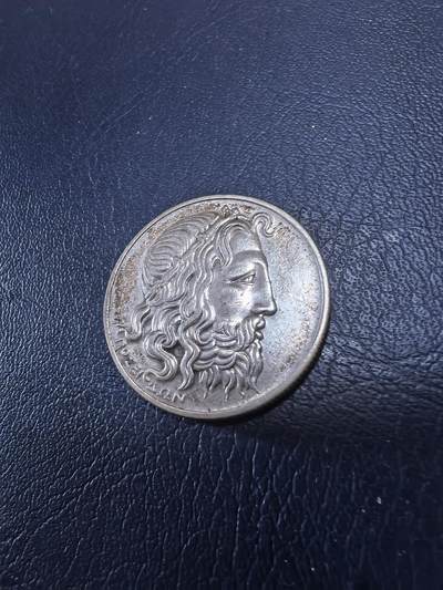 长老汇马年精选第十九场拍卖 1930希腊波塞冬20德拉克马银币，11.31克500银，未流通品