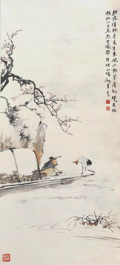 碧月说宝.国有文物商店书画专场（七） 张聿光 春意溪头