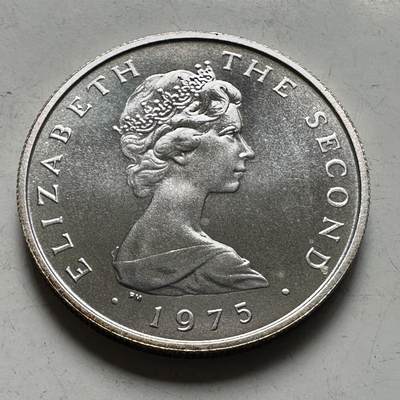 🌹外币初藏🌹🐯2026年第46场   每周二四六晚8️⃣点  世界硬币 苏联泰国纪念币 马恩岛 1975年 5便士 银币 6.5克-23.6毫米-92.5%银 发行量2万枚（KM#22a）