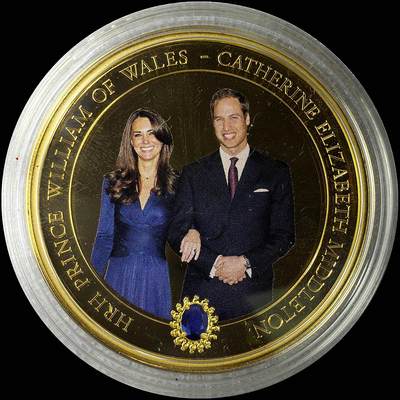 【雨安】【直播拍卖】【裸币套币-001期】 2026-04-24 周五 19:30 (金价1034, 银价18.00) [现代裸币] Cook Island 库克群岛 1元 2010年 皇室婚礼