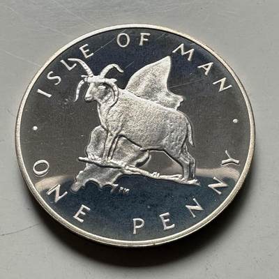 🌹外币初藏🌹🐯2026年第46场   每周二四六晚8️⃣点  世界硬币 苏联泰国纪念币 马恩岛 1977年 1便士 精制银币 4.2克-20.32毫米-92.5%银 发行量1万枚