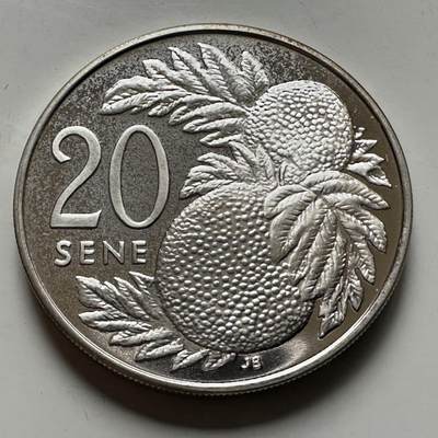 🌹外币初藏🌹🐯2026年第46场   每周二四六晚8️⃣点  世界硬币 苏联泰国纪念币 萨摩亚 1974年 20塞恩 精制银币 12.7克-28.5毫米-92.5%银 发行量5578枚（KM#16a）