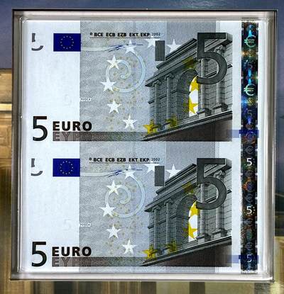 【雨安】【直播拍卖】【裸币套币-001期】 2026-04-24 周五 19:30 (金价1034, 银价18.00) [现代装帧] Germany 欧元 德国 10欧元 2002年 + 2张5欧元连体钞(少见)