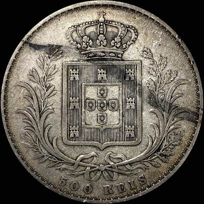 【雨安】【直播拍卖】【裸币套币-001期】 2026-04-24 周五 19:30 (金价1034, 银价18.00) [裸币各国] Portugal 葡萄牙 500瑞斯 1888年 路易斯一世