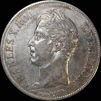 【雨安】【直播拍卖】【裸币套币-001期】 2026-04-24 周五 19:30 (金价1034, 银价18.00) [裸币法国] France 法国 5法郎 KM#0728 (1827-1830) 查理十世