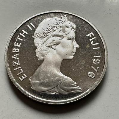 🌹外币初藏🌹🐯2026年第46场   每周二四六晚8️⃣点  世界硬币 苏联泰国纪念币 斐济 1976年 2分 精制银币 4.53克-21.1毫米-92.5%银 发行量3012枚（KM#28a）