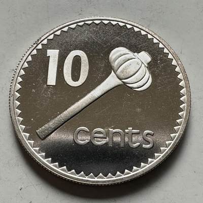 🌹外币初藏🌹🐯2026年第46场   每周二四六晚8️⃣点  世界硬币 苏联泰国纪念币 斐济 1976年 10分 精制银币 6.55克-23.6毫米-92.5%银 发行量3012枚（KM#30a）