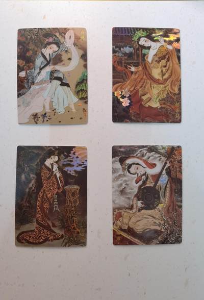 蜂潮卡牌  拍卖003期  0佣收拍（4月26日  21点  截拍） 华夏惊鸿录  四大美女（西施&杨玉环&貂蝉&王昭君）  彩闪  心染 绘