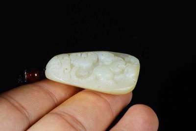 上海都达杂项专场103【全场包邮】  天然和田玉精雕《代代数钱》挂件73-137