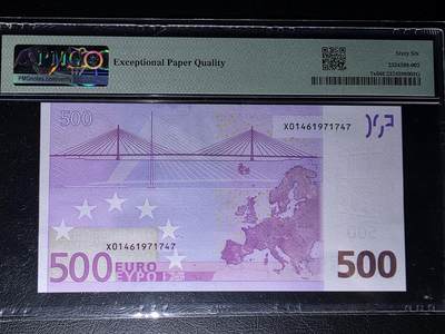 叁拾收藏第36期 德国一签500欧元  PMG66分