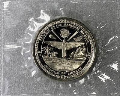 【雨安】【直播拍卖】【裸币套币-001期】 2026-04-24 周五 19:30 (金价1034, 银价18.00) [现代裸币] Marshall Islands 马绍尔群岛 5元 1990年 英国空战英雄