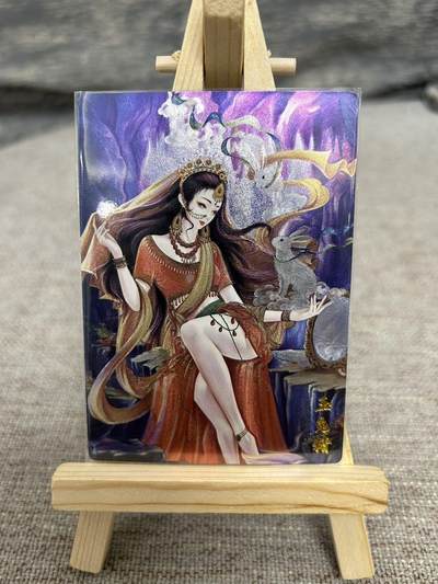 喜灰玩卡拍卖第八期，接拍品0佣金，欢迎送拍，释放现金流，让自己有资金可以购买更多喜欢的卡牌，让别的卡友能淘到更多心仪的卡牌 墨婉  太乙老师绘 玉兔精 粗闪 