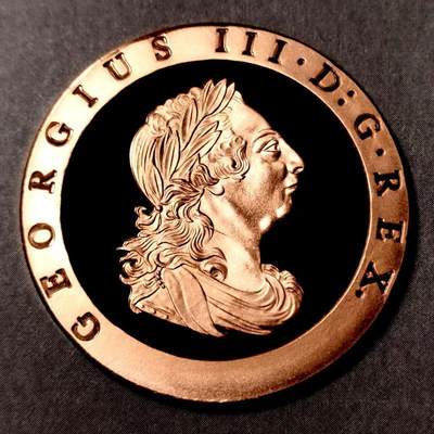 长老汇马年精选第十九场拍卖 珍惜！英国1797车轮一便士后铸致敬版，顶级精制工艺，掺金紫铜，发行量仅几百枚（本枚无真空包装）