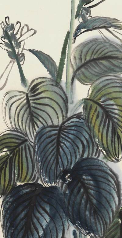 碧月说宝.国有文物商店书画专场（七） 齐良已 玉簪花