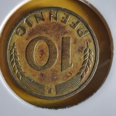 沼泽如烟--第1066场 德国1949年10芬尼银行版