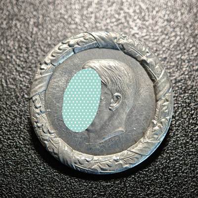 【德藏】世界币章拍卖第171期（拍品征集中~欢迎藏友联系） 1933-45年 德国民族社会主义工人党党首像胸章铝章 直径约：30.2mm；重约：3.8g (原图请联系客服)