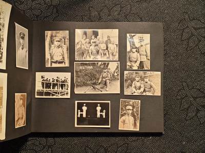 东亚欧洲主题杂货徽章勋章拍卖⑩ （五一大拍350+） 日军相册一本 大量军队照片 战马武器军舰东乡合影 大约200张 （此处出价）