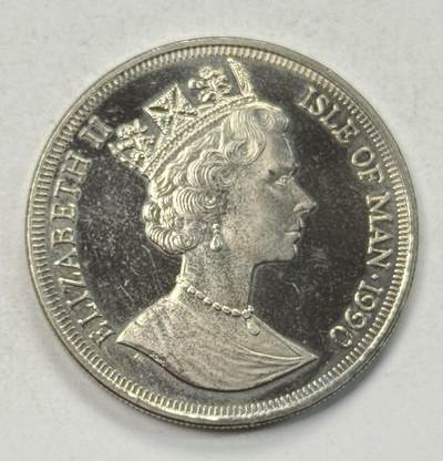 S&S Numismatic世界钱币-拍卖 第127期 马恩岛1990年 女王母亲诞辰85周年 1克朗纪念币