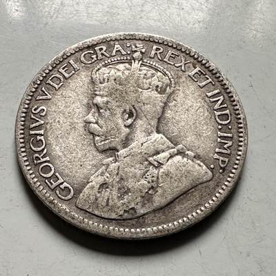 🌹外币初藏🌹🐯2026年第46场   每周二四六晚8️⃣点  世界硬币 苏联泰国纪念币 加拿大 1919年 乔治五世 10分 银币 2.33克-18.03毫米-92.5%银