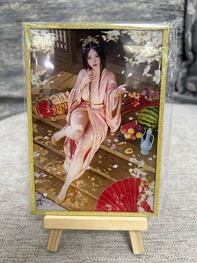 喜灰玩卡拍卖第八期，接拍品0佣金，欢迎送拍，释放现金流，让自己有资金可以购买更多喜欢的卡牌，让别的卡友能淘到更多心仪的卡牌 炎卡艺术馆 刷子老师绘图 亚克力镜面色纸 10cmx14.3cm