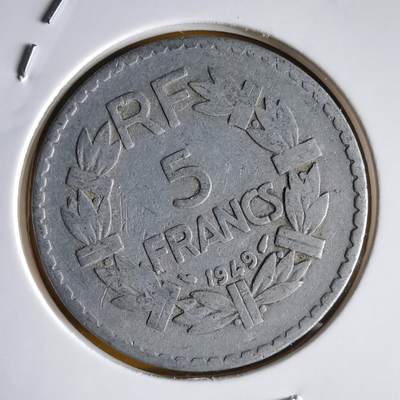 沼泽如烟--第1066场 法国1949年5法郎