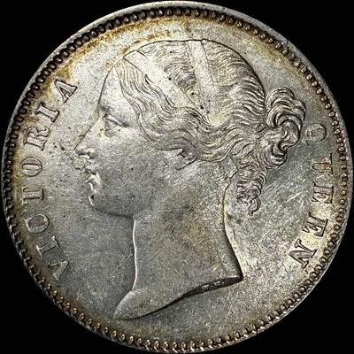 【雨安】【直播拍卖】【裸币套币-001期】 2026-04-24 周五 19:30 (金价1034, 银价18.00) [裸币各国] India 英属印度 1卢比 1840年 维多利亚 双辫