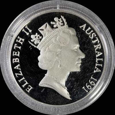 【雨安】【直播拍卖】【裸币套币-001期】 2026-04-24 周五 19:30 (金价1034, 银价18.00) [现代裸币] Australia 澳大利亚 10元 1991年 塔斯马尼亚州