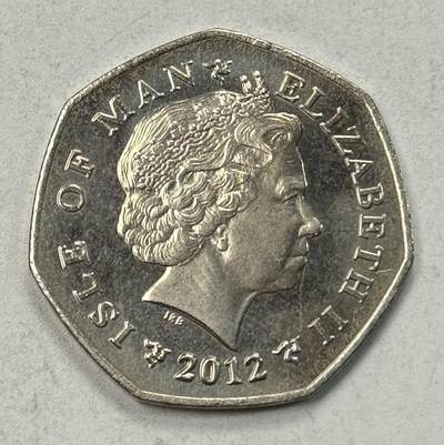 S&S Numismatic世界钱币-拍卖 第127期 马恩岛2012年 伊丽莎白二世女王登基60周年 50便士纪念币