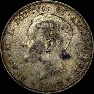 【雨安】【直播拍卖】【裸币套币-001期】 2026-04-24 周五 19:30 (金价1034, 银价18.00) [裸币各国] Portugal 葡萄牙 500瑞斯 1908年 曼努埃尔二世