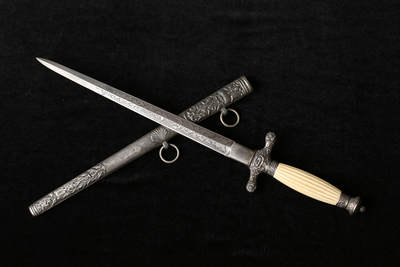 戎马世界章牌大赏第115期 奥地利帝国 - 1849 型海军军官短剑 ，未开刃礼仪佩剑，非常少见的东西，参见下方介绍