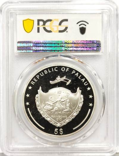 博洋堂“生趣盎然”4月精品专场暨第169期（全场包邮） PCGS PR69DCAM 帕劳2021年5元彩色精制银币 法蒂玛之手 1盎司999银 发行量：2千5百 盒证全