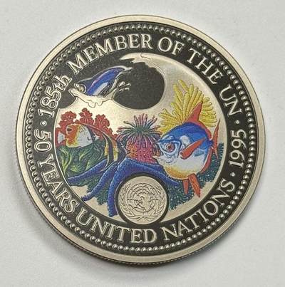 S&S Numismatic世界钱币-拍卖 第127期 帕劳1995年 联合国成立50周年 1元彩色纪念币