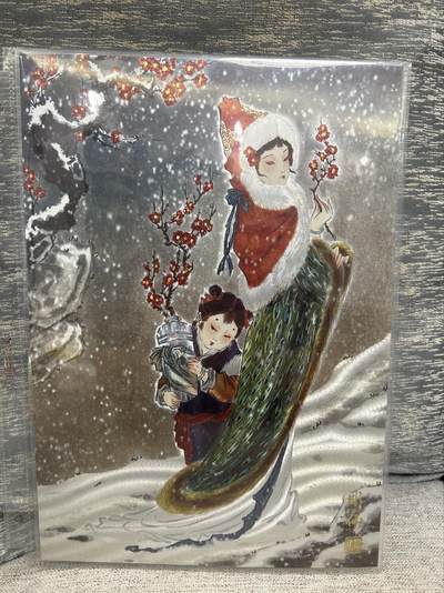 喜灰玩卡拍卖第八期，接拍品0佣金，欢迎送拍，释放现金流，让自己有资金可以购买更多喜欢的卡牌，让别的卡友能淘到更多心仪的卡牌 【A4限编】燎原 雕仙老师绘 王昭君 A4大卡 折光粗闪 限编888/888编