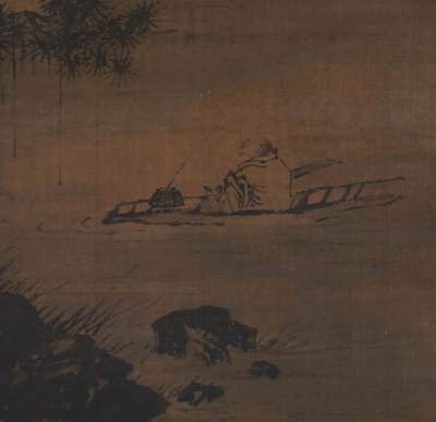 碧月说宝.国有文物商店书画专场（七） 马琬（款） 疏林归渔图