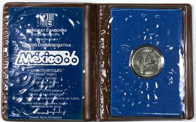 【雨安】【直播拍卖】【裸币套币-001期】 2026-04-24 周五 19:30 (金价1034, 银价18.00) [现代装帧] Andorra 安道尔 10第纳尔 1986年 墨西哥世界杯