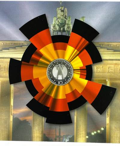 【雨安】【直播拍卖】【裸币套币-001期】 2026-04-24 周五 19:30 (金价1034, 银价18.00) [现代装帧] Germany 欧元 德国 10欧元 2002年 + 2张5欧元连体钞(少见)