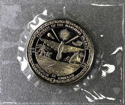 【雨安】【直播拍卖】【裸币套币-001期】 2026-04-24 周五 19:30 (金价1034, 银价18.00) [现代裸币] Marshall Islands 马绍尔群岛 5元 1990年 珍珠港英雄