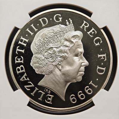 【德藏】世界币章拍卖第171期（拍品征集中~欢迎藏友联系） 1999年 英国戴安娜王妃逝世5英镑精制纪念镍币 NGC PF69UC 镜面十足