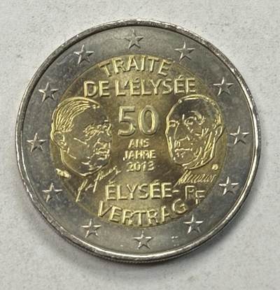 S&S Numismatic世界钱币-拍卖 第127期 法国2013年 爱丽舍条约 2欧元双色纪念币