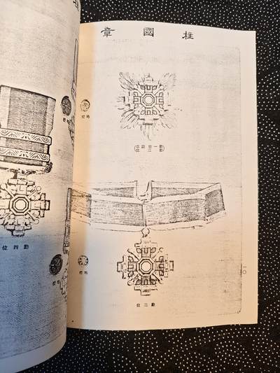 东亚欧洲主题杂货徽章勋章拍卖⑩ （五一大拍350+） 满洲帝国勋章鉴 恩赏局 老复印件