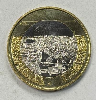 S&S Numismatic世界钱币-拍卖 第127期 芬兰2018年 芬兰国家景观-坦梅尔科斯基急流 5欧元双色纪念币
