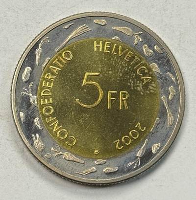 S&S Numismatic世界钱币-拍卖 第127期 瑞士2002年 瑞士节日-日内瓦“埃斯卡拉德节”400周年 5法郎双色纪念币